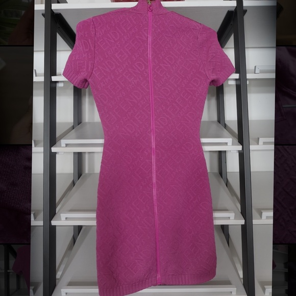FENDI x SKIMS Embossed Short Sleeve Dress - Picture 3 of 7